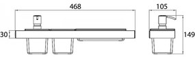 Set accesorii baie, 4 piese, Emco Liaison, crom, 186500102