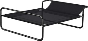 PawHut Pat Ridicat pentru Câini Mici și Medii, cu Suport Reglabil pentru Cap, Plasă Respirabilă pentru Exterior, 91x69x29 cm, Negru | Aosom Romania