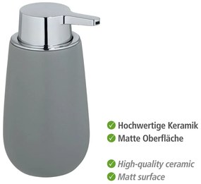 Dozator de săpun lichid gri din ceramică 320 ml Badi – Wenko