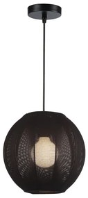 Lustră suspendată pe cablu DANA, 1xE27/15W/230V, Ø 25 cm, negru