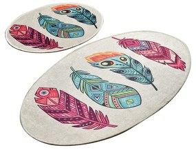 Covorașe de baie 2 buc. 60x100 cm Feather – Foutastic
