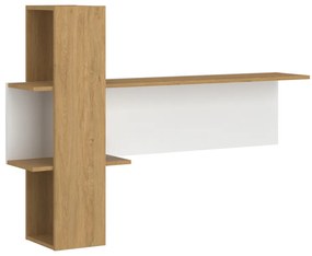 Poliță 110 cm Nickole (alb + Stejar pietros). 1053089