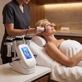 Aparat remodelare corporala si faciala 4-in-1: cavitatie 40K, RF multipolar si tripolar, vacuum RF