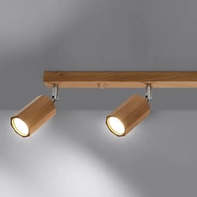 Spot ZEKE 4xGU10/40W/230V stejar Sollux SL.1031