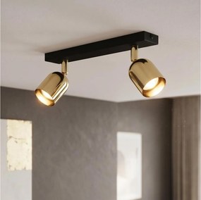 Spot LED TOP 2xGU10/10W/230V negru/auriu