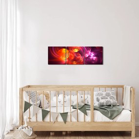 Tabloul cu abstracțiune modernă (cu ceas) (90x30 cm)