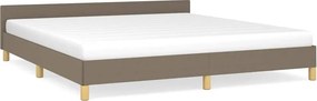 vidaXL Cadru de pat fără saltea, gri taupe, 180x200 cm, textil