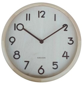 Karlsson 6021WD design ceas de perete alb,diametru 30 cm