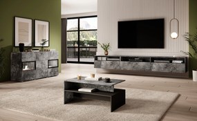 Comodă cu sertare Baros 26 132 cm - beton închis / schiefer