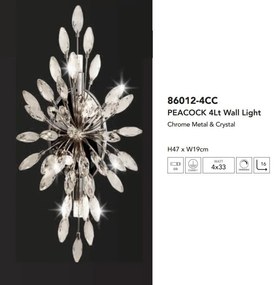 Aplica de perete eleganta design modern Peacock 4Lt