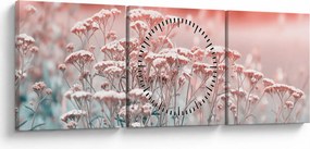Tablou - Flori de câmp (cu ceas) (90x30 cm)