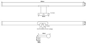 Aplică LED pentru oglindă de baie Top Light OREGON LED/9W/230V 60 cm IP44