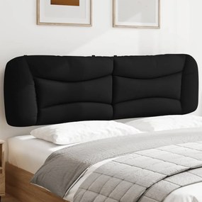 374602 vidaXL Pernă pentru tăblie de pat, negru, 180 cm, material textil