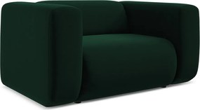 Fotoliu verde închis cu tapițerie din catifea Ekahi – Makamii