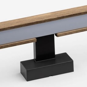 Aplică LED pentru oglindă Brilagi WOODY MIRROR LED/15W/230V IP44 stejar/negru