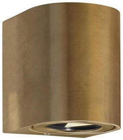 Nordlux - Aplica de perete CANTO pentru exterior, 2x LED, 6W, 230V, IP44, alamă