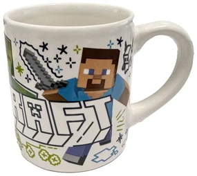 Minecraft Explore More cană de porțelan 235 ml (8 oz) în cutie de cadou