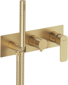 Baterie aurie pentru duș încastrată (2 ieșiri) Spy – Sapho