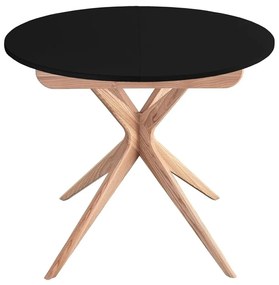 Masă de dining rotundă extensibilă cu blat suplimentar ø 90 cm Jubi – Ragaba