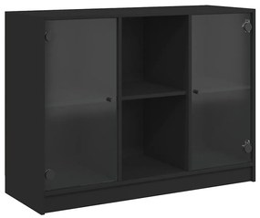 3295872 vidaXL Servantă, negru, 102x37x75,5 cm, lemn prelucrat