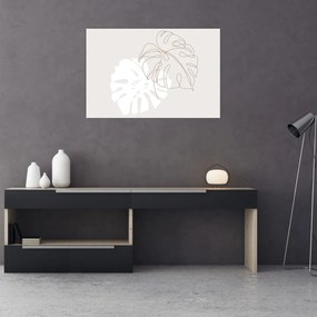 Tablou - Linia de artă monstera N⁰2 (90x60 cm)