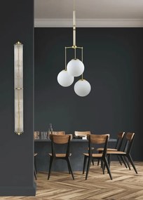 Lustra 3 brate moderna realizata manual Artu Glass