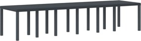 vidaXL Masă de Grădină Antracit 350 x 100 x 74 cm poliratan