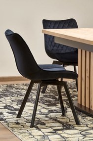 Set masa extensibila Lamello L130-180 cm + 4 scaune K520 negru