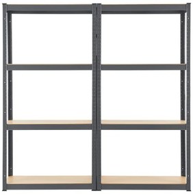 Jusky Set 2 rafturi - 160 x 80 x 40 cm - gri
