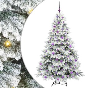 vidaXL Brad de Crăciun artificial cu 300 LED Alb 180 cm PE și PVC