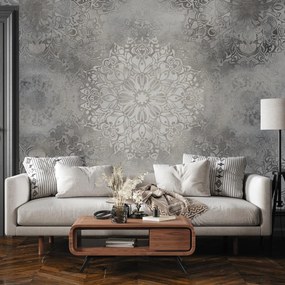 Fototapet - Model Gri cu Mandala (147x102 cm)