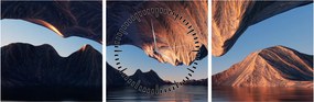 Tablou - Faleze 3D (cu ceas) (90x30 cm)