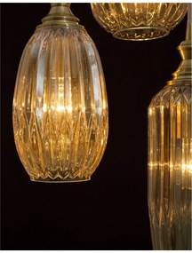 Lustra cu 3 pendule design modern ZARLEY champagne NVL-9066032