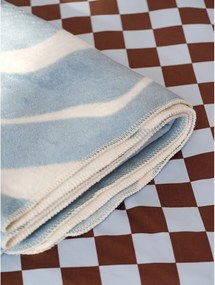 Pătură albastră/crem 150x200 cm Felu – noo.ma