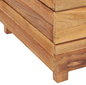 Strat inaltat, 50 x 40 x 38 cm, lemn de tec reciclat si otel 1, 50 x 40 x 38 cm