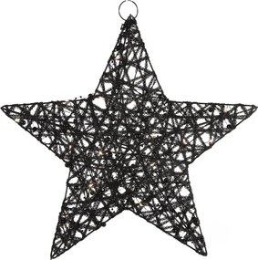 Decoratiune de Craciun stea STARIELLE cu iluminare LED 40 cm, neagra