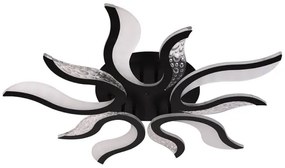 Lustră LED dimabilă aplicată LED/65W/230V 3000-6500K negru + telecomandă