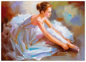 Tablou pe sticlă - Balerina (70x50 cm)