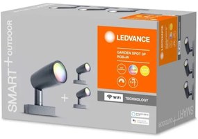 SET 3x lampă LED RGBW de exterior SMART + SPOT 3xLED/4,5W/230V IP65 Wi-Fi Ledvance