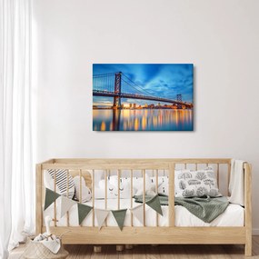 Tablou - Podul Benjamin Franklin, Philadelphia (90x60 cm)