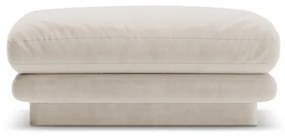 Taburet alb cu tapițerie din catifea Torino – Micadoni