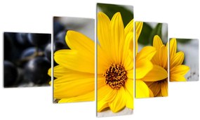 Tablou cu floare galbenă (125x70 cm), în 40 de alte dimensiuni noi