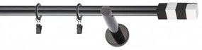 Galerie SIMPLA PRINDERE PERETE PICIOR UNIVERSAL 19 mm MAGNUM NEGRU (Alege marime: 140 cm)