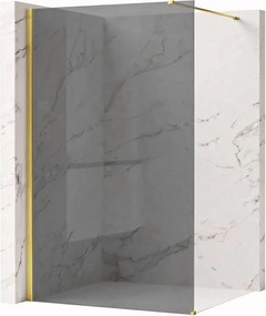 Paravan de dus fumuriu Rea Flexi Grey 140 cm auriu