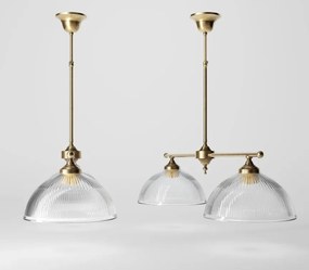 Candelabru stil neoclasic din alama si sticla Elide