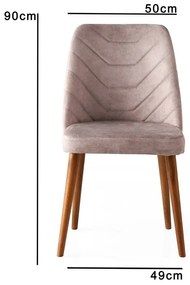 Set de scaune de sufragerie Dallas Pink, 2 buc.