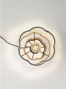 Veioza, Lampa de masa cu abajur textil gri BLOOSY