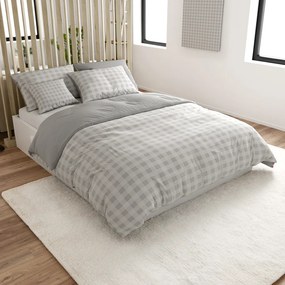 Lenjerie de pat din bumbac Renforce KOSTKA gri Dimensiune lenjerie de pat: 70 x 90 cm | 140 x 200 cm