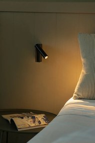 Aplica cu reader LED directionabil stil minimalist CRONOS negru