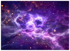 Tablou pe sticlă - Universul violet (70x50 cm)